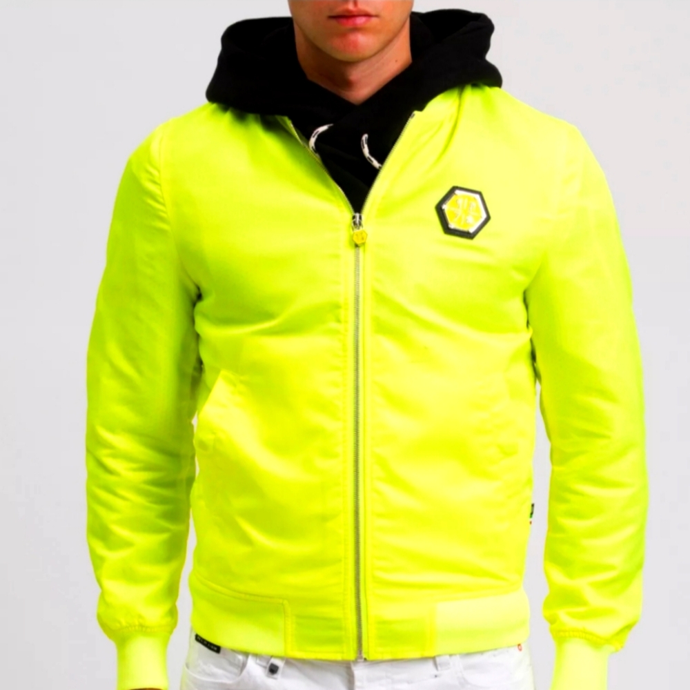 Philipp Plein Nion yellow Bomber Jacket. €768=$831